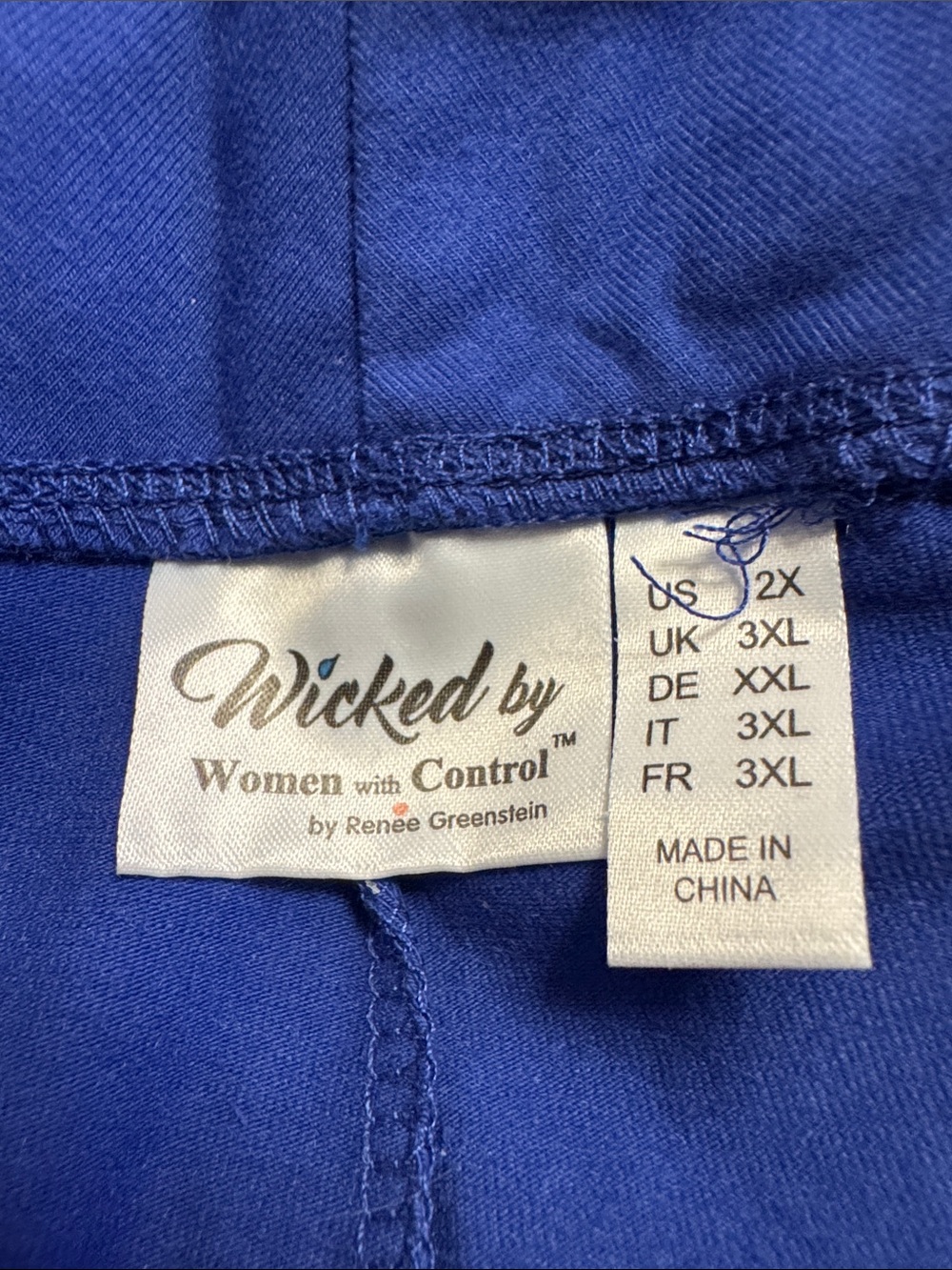 Women with Control Royal Blue Capris - Picture 3 of 4
